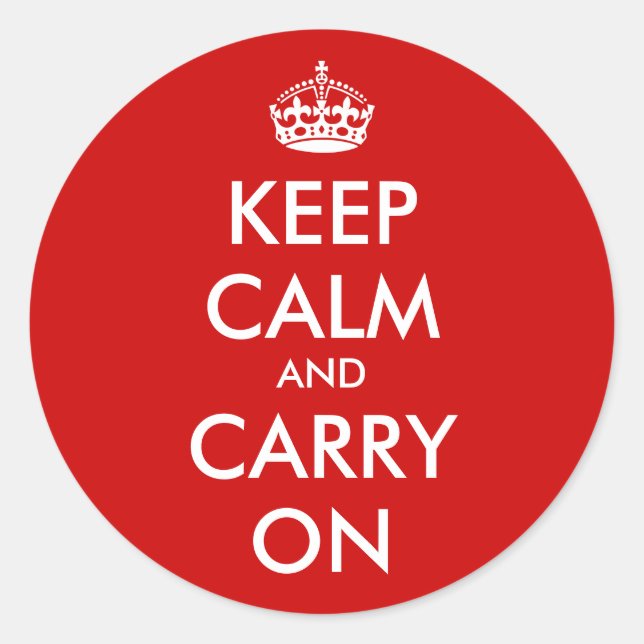 Keep calm and carry on stickers | Customisable (Front)
