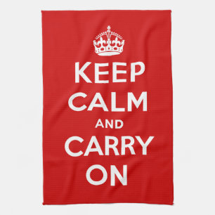 Keep Calm and Carry On Tea Towel