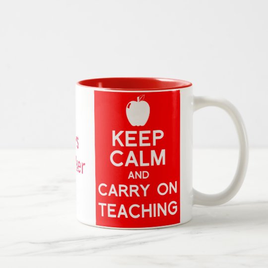 Keep calm and carry on teaching gift mug | Zazzle.co.uk