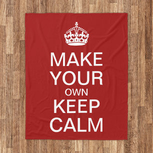 Keep Calm and Carry On Template Fleece Blanket