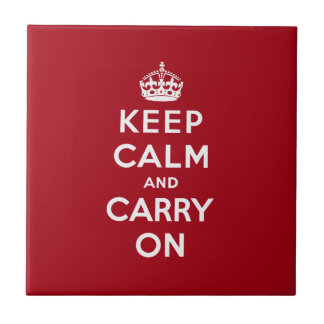 Keep Calm And Carry On Tile