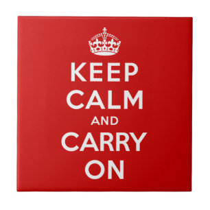 Keep Calm and Carry On Tile