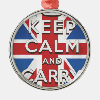keep calm and carry on travel poster metal tree decoration