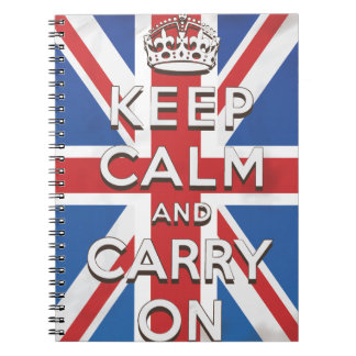 keep calm and carry on travel poster notebook