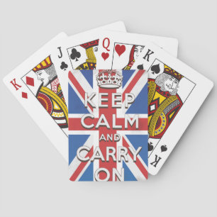 keep calm and carry on travel poster playing cards