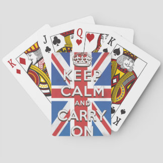 keep calm and carry on travel poster playing cards