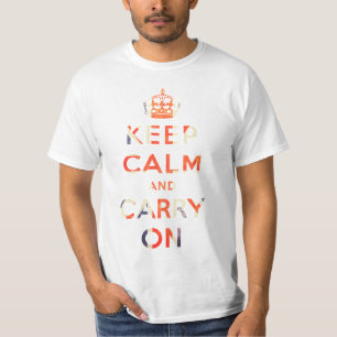 keep calm and carry on Union Jack flag T-Shirt