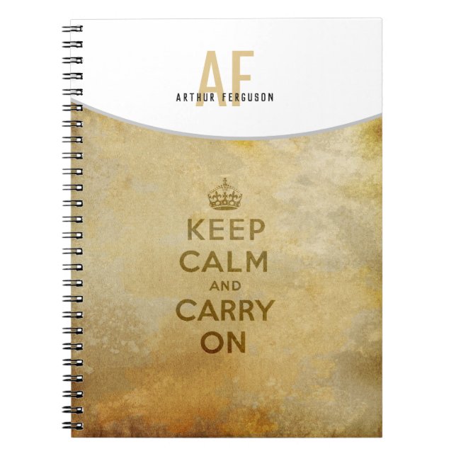 Keep Calm and Carry On | Vintage Notebook (Front)