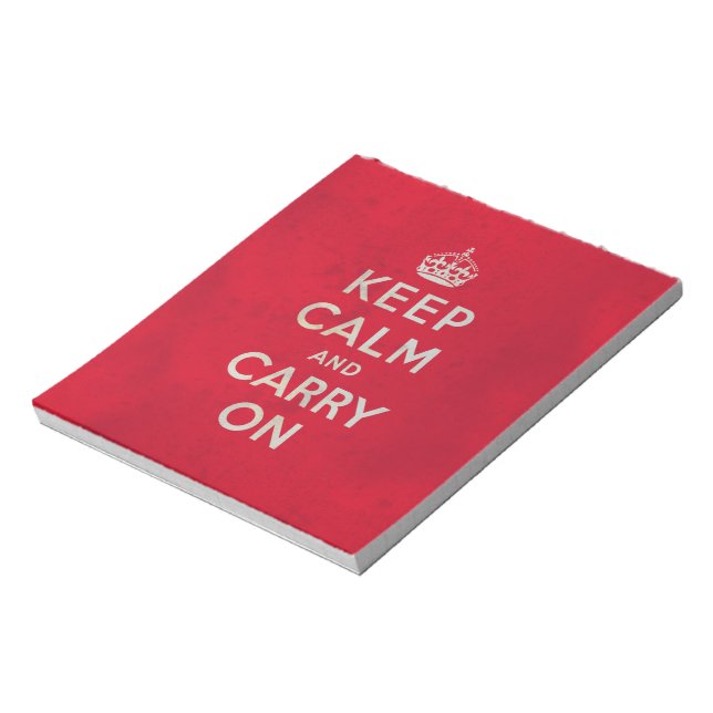 Keep Calm and Carry On | Vintage Notepad (Rotated)
