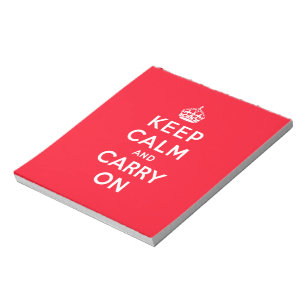 Keep Calm and Carry On   Vintage Notepad