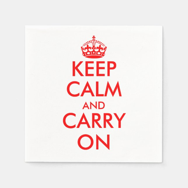 Keep calm and carry on | Vintage paper napkins (Front)