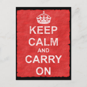 Keep Calm and Carry On Vintage Postcard