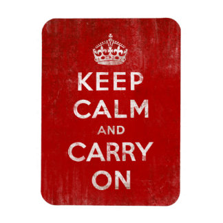 Keep Calm and Carry On, Vintage Red and White Magnet