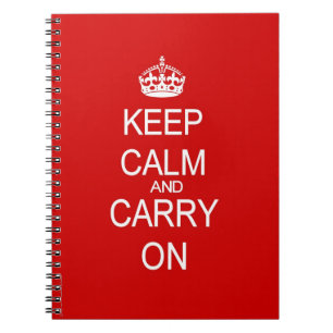 Keep Calm and Carry On Vintage Red Notebook