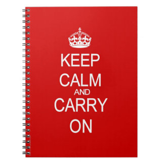 Keep Calm and Carry On Vintage Red Notebook