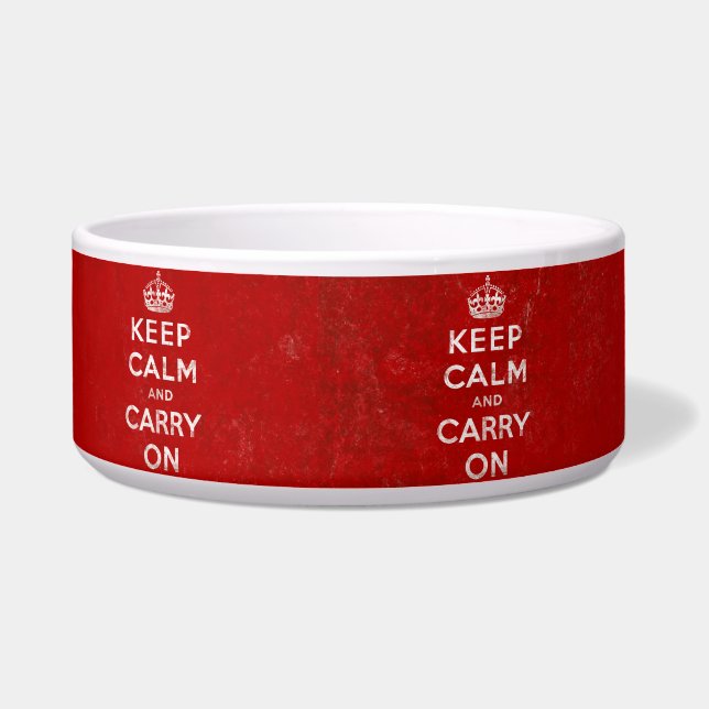 Keep Calm and Carry On, Vintage Red/White (Front)