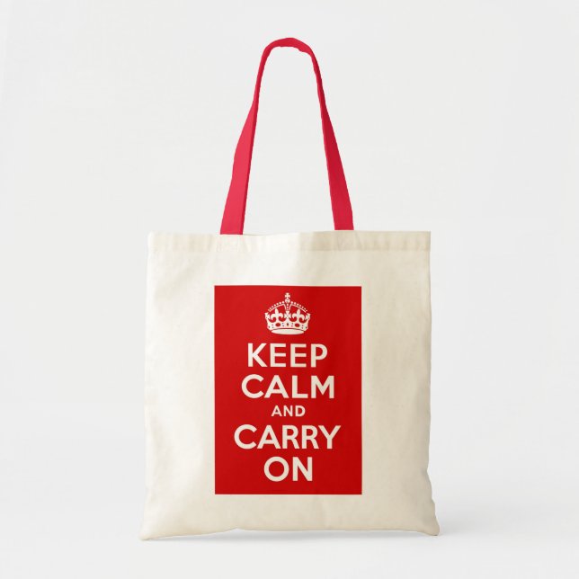 Keep Calm and Carry On ~ Vintage World War 2 Tote Bag (Front)