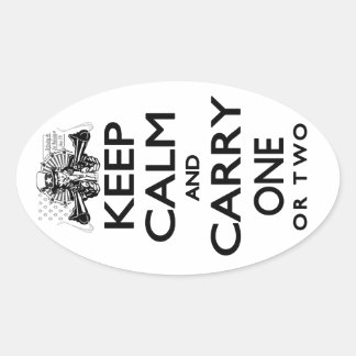 Keep Calm and Carry One Oval Sticker