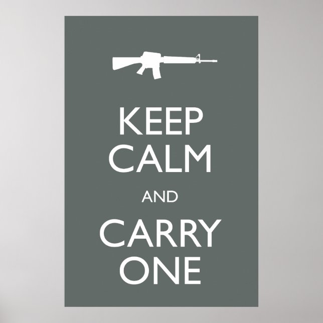 Keep Calm and Carry One Poster (Front)