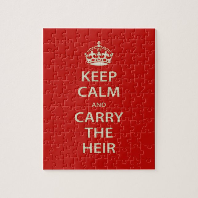 Keep Calm and Carry the Heir Jigsaw Puzzle (Vertical)