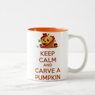 Keep Calm and carve a pumpkin Mug