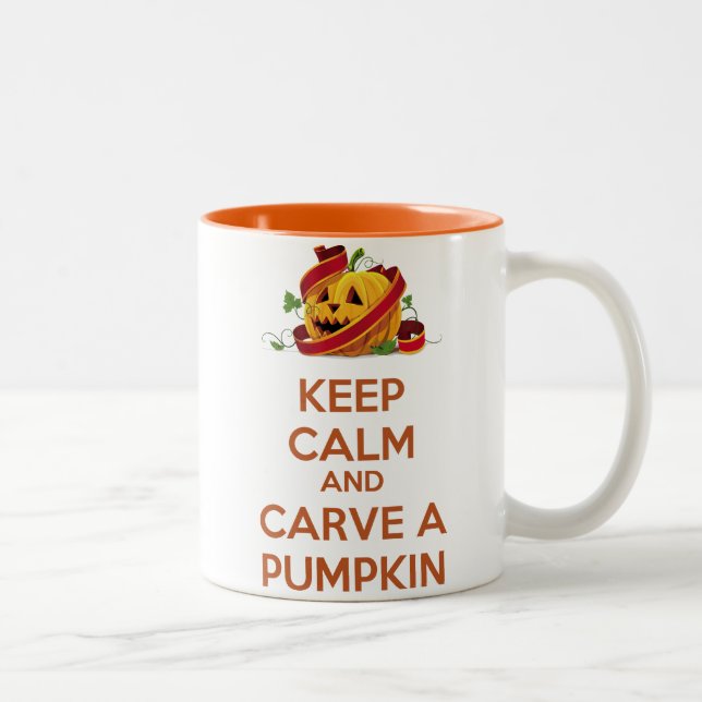 Keep Calm and carve a pumpkin Mug (Right)