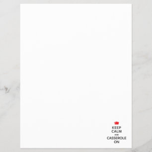 Keep Calm and Casserole On Flyer