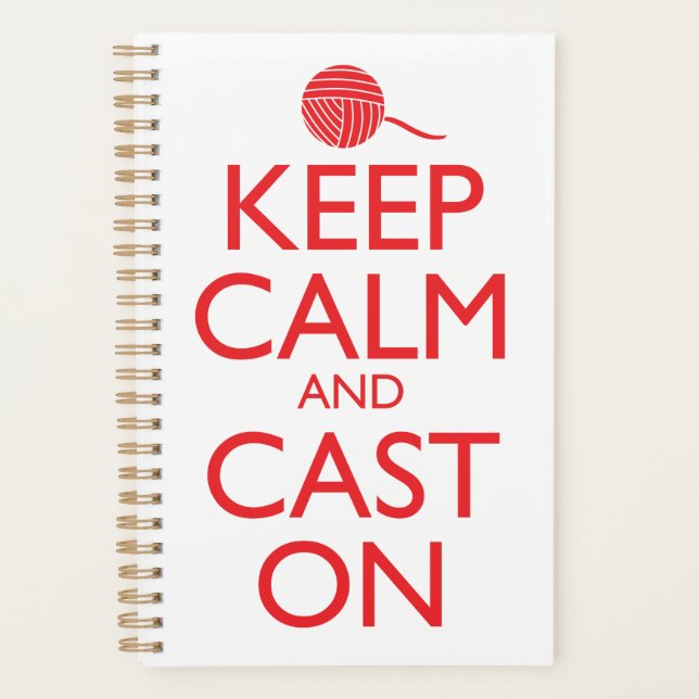 Keep Calm and Cast On Planner (Front)