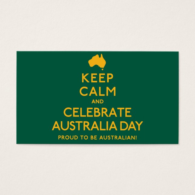 Keep Calm and Celebrate Australia Day! (Front)