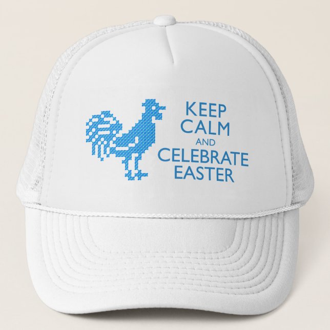 KEEP CALM AND CELEBRATE EASTER TRUCKER HAT (Front)