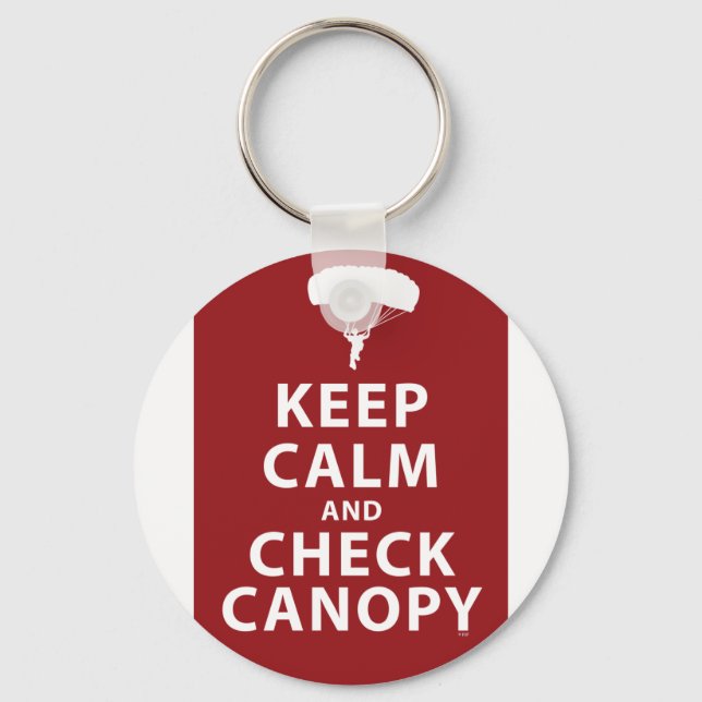 KEEP CALM AND CHECK CANOPY KEY RING (Front)
