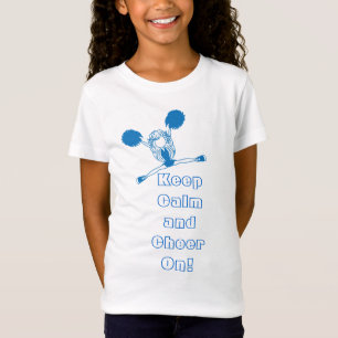 Keep Calm and Cheer On - Blue Cheerleader T-Shirt