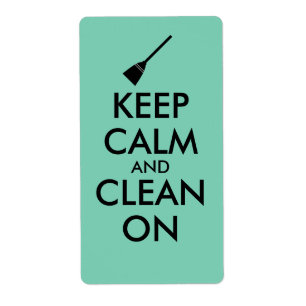 Keep Calm and Clean On Broom Custom