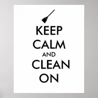 Keep Calm and Clean On Broom Custom