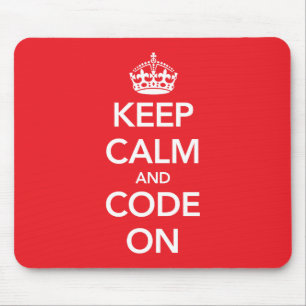 Keep Calm and Code On mousepad