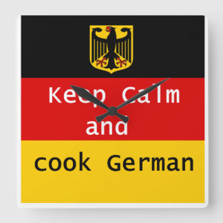 Keep Calm and Cook German Clock