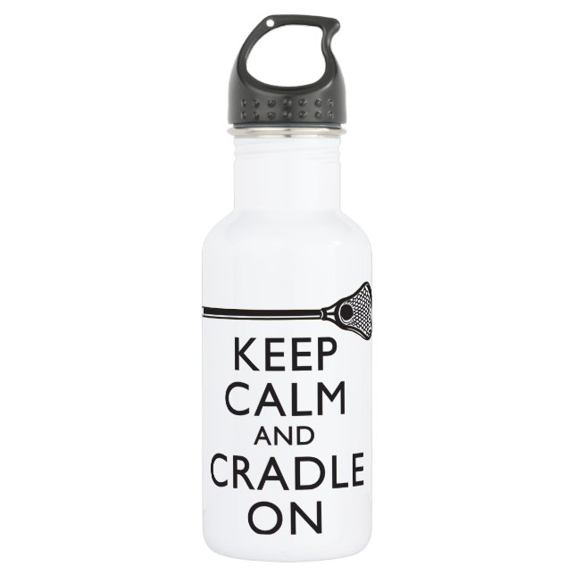 Keep Calm And Cradle On Lacrosse 532 Ml Water Bottle (Front)