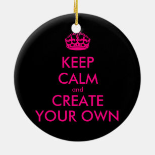 Keep calm and create your own - Pink Ceramic Tree Decoration
