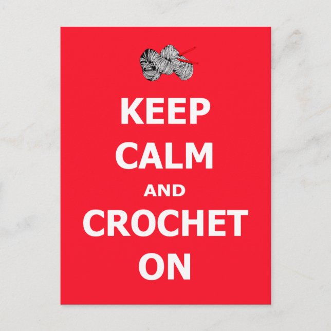 Keep calm and crochet on postcard (Front)