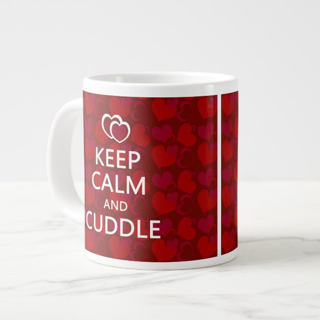 Keep Calm and Cuddle Large Coffee Mug (Front Left)