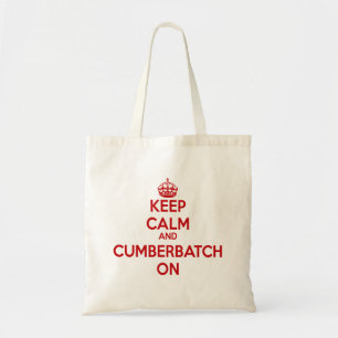 KEEP CALM AND CUMBERBATCH ON TOTE BAG