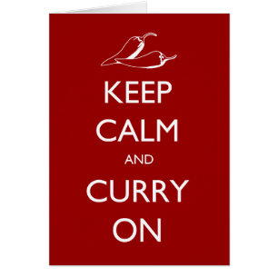 'Keep Calm and Curry On' card