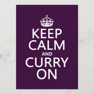 Keep Calm and Curry On Invitation