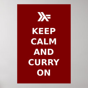 Keep Calm and Curry On Poster