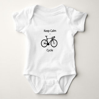 Keep calm and cycle baby bodysuit