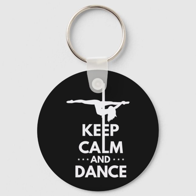 Keep Calm And Dance Key Ring (Front)