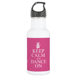 Keep Calm and Dance On Ballerina Shoes Pink 532 Ml Water Bottle