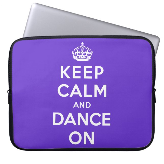 Keep Calm and Dance On Laptop Sleeve (Front)
