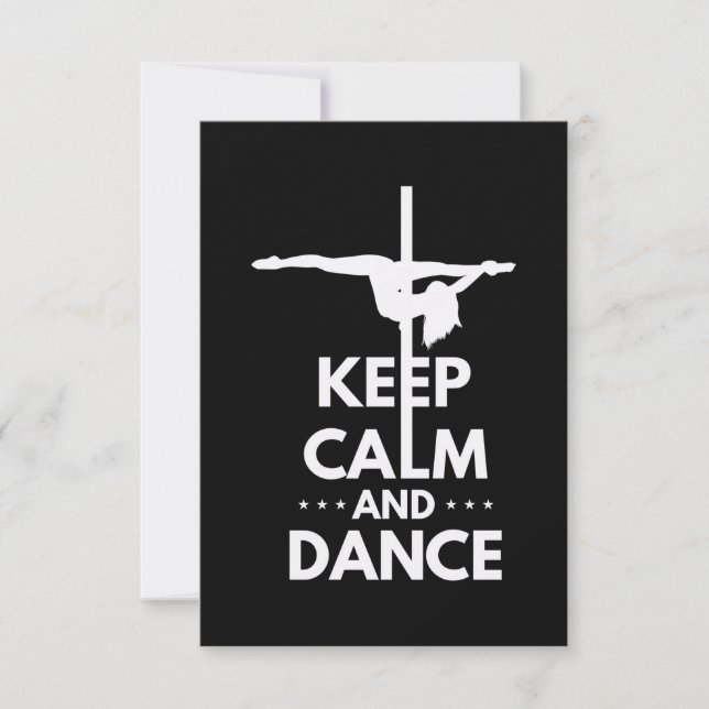 Keep Calm And Dance RSVP Card (Front)