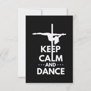Keep Calm And Dance RSVP Card